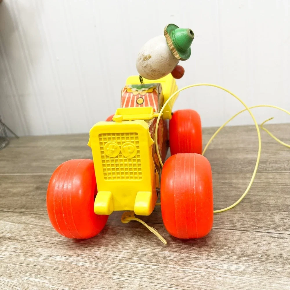 Vintage Fisher-Price Jalopy Pull Toy - Bobble Head Clown